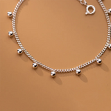 925 Silver Bead Chain Bracelet&Anklet for Women