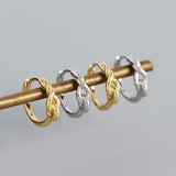 925 Silver Hand Knotted Piercing Ear Buckle Unisex Hoop Earrings