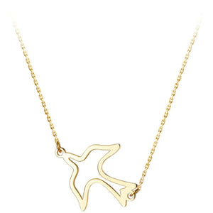 925 Silver Freedom Bird Choker Necklace for Women
