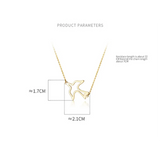 925 Silver Freedom Bird Choker Necklace for Women