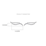 925 Silver Matte Line Stud Earrings French Charms Jewelry