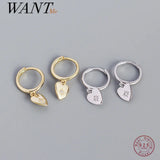 925 Sterling Silver Demon Eyes Love Heart Pendant Stud Earrings