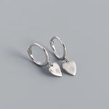 925 Sterling Silver Demon Eyes Love Heart Pendant Stud Earrings