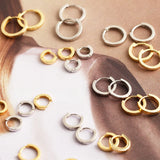 925 Silver Circle Hoop Earrings Punk Rock Style