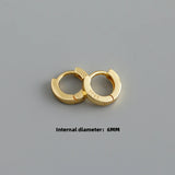 925 Silver Circle Hoop Earrings Punk Rock Style