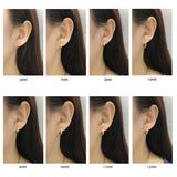 925 Silver Circle Hoop Earrings Punk Rock Style