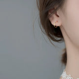 925 Sterling Silver Heart Ear Buckle Earrings for Women