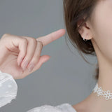 925 Sterling Silver Heart Ear Buckle Earrings for Women