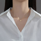 925 Silver Zircon Chain Pendant Necklace for Women
