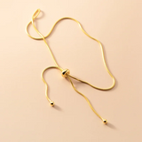 925 Silver Snake Bone Tassel Anklet for Women
