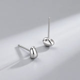 925 Silver Beanie Geometric Stud Earrings for Women