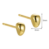 925 Silver Beanie Geometric Stud Earrings for Women