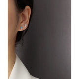 925 Silver Opal Zircon Mini Stud Earrings for Women