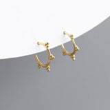 925 Silver Minimalist Bohemian Stud Earrings for Women