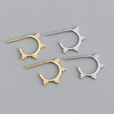 925 Silver Minimalist Bohemian Stud Earrings for Women