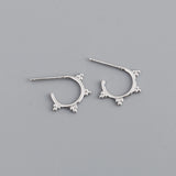 925 Silver Minimalist Bohemian Stud Earrings for Women