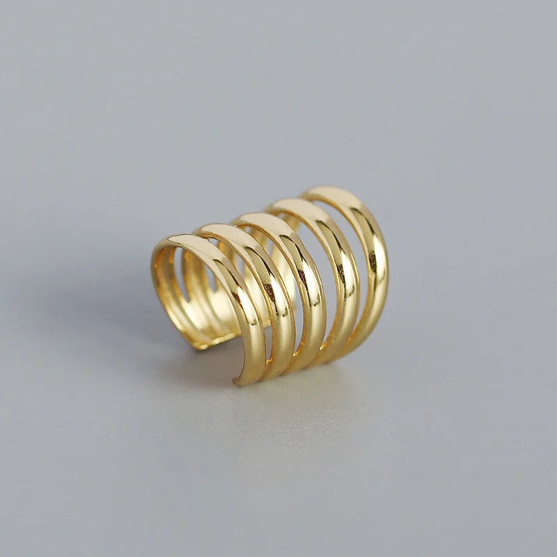 925 Silver Punk Ear Clip Earrings Unisex