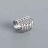 925 Silver Punk Ear Clip Earrings Unisex