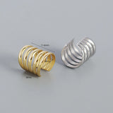 925 Silver Punk Ear Clip Earrings Unisex