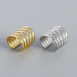 925 Silver Punk Ear Clip Earrings Unisex