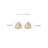 925 Silver Baroque Pearl Stud Earrings for Women