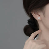 925 Silver Baroque Pearl Stud Earrings for Women