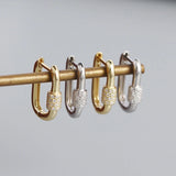 925 Sterling Silver Lock Ear Buckle Earrings