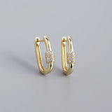925 Sterling Silver Lock Ear Buckle Earrings