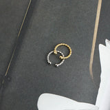 925 Silver Twist Circle Ear Clip Hoop Earrings