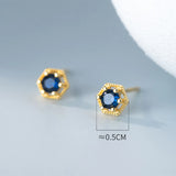 925 Silver Retro Lace Zircon Stud Earrings for Women