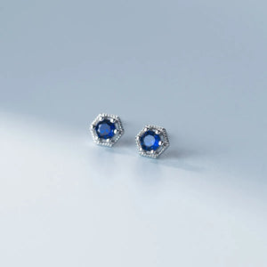 925 Silver Retro Lace Zircon Stud Earrings for Women