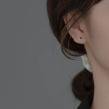 925 Silver Retro Lace Zircon Stud Earrings for Women