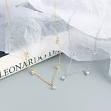 925 Silver Rock Pendant Zircon Necklace for Women