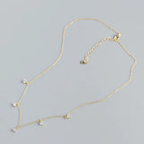 925 Silver Rock Pendant Zircon Necklace for Women