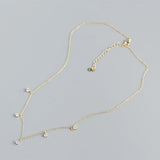 925 Silver Rock Pendant Zircon Necklace for Women