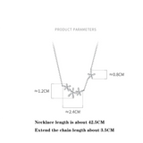 925 Silver Flower Pendant Necklace for Women Wedding