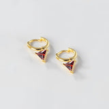 925 Silver Geometric Zircon Pendant Earrings for Women