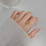 925 Silver Open Finger Rose Flower Ring Women Charm Party Jewelry