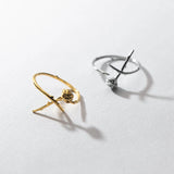 925 Silver Open Finger Rose Flower Ring Women Charm Party Jewelry