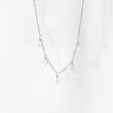 925 Silver LOVE Zircon Pendant Necklace for Women Wedding