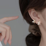 925 Silver Zircon Butterfly Ear Clip Loop Jewelry