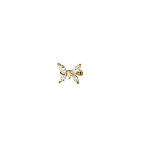 925 Silver Zircon Butterfly Ear Clip Loop Jewelry