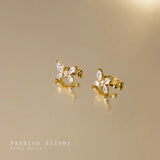 925 Silver Zircon Butterfly Ear Clip Loop Jewelry