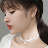 925 Silver Four Petal Flower Stud Earrings Women Teens Kids Jewelry