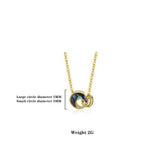 925 Silver Round Buckle Abalone Shell Charm Necklace