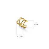 925 Silver Cross Ear Clip Line Earrings for Women