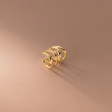 925 Silver Cross Ear Clip Line Earrings for Women