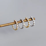 925 Silver Crystal Zircon Earrings Bohemian Ear Buckle Party Jewelry