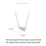 925 Silver Star Pendant Necklace for Women Wedding