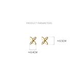 925 Silver CZ Cross Flower Stud Earrings for Women